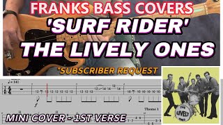 'SURF RIDER' - THE LIVELY ONES | FRANKS BASS COVERS & TAB