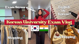 🇰🇷korean University Exam Vlog | Exam Day Experience +shopping 🛍️(ft.indian Student🇮🇳) #korea#indian