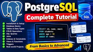 PostgreSQL Complete Tutorial for Beginners in One Video | Full Course | SQL Database Tutorial
