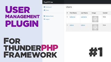 Users manager plugin for thunderPHP Framework #01 | Plugin creation | Quick programming tutorial