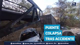 Semi-truck falls into ravine and causes collapse of the Guijo bridge in Zacapa there are injured