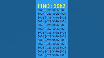 Test your visual acuity by identifying 3062 in 5 seconds #iq #shorts