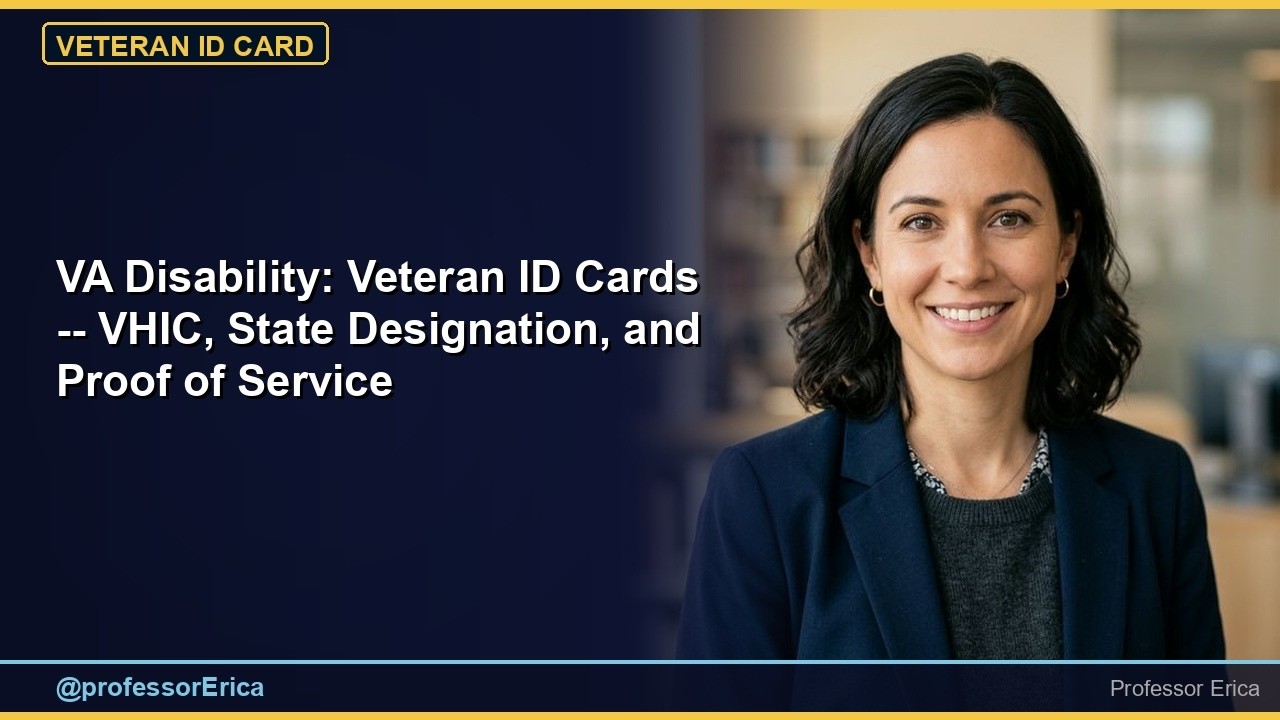 VA Disability: Veteran ID Cards — VHIC, Veteran Designation, and Proof of Service