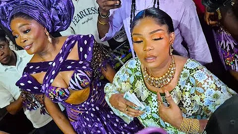 PARTY ON FIRE! IYABO OJO & KIE KIE SHOW OFF HOT MOVES AT YORUBA ACTRESS MERCY AIGBE’S MUM’S BURIAL