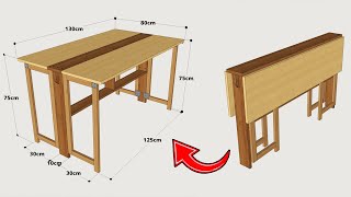 HOW TO MAKE A FOLDING DINING TABLE STEP BY STEP