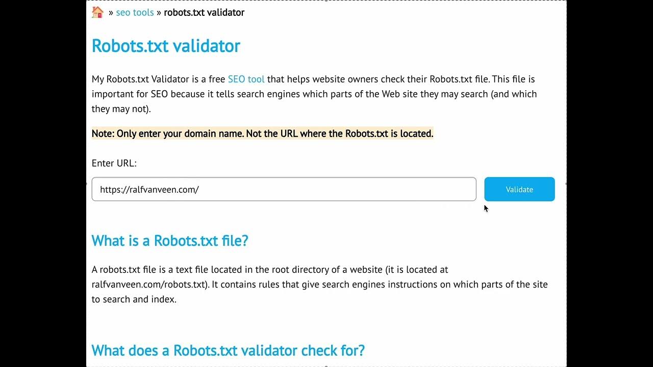 Find Robots Txt Validator