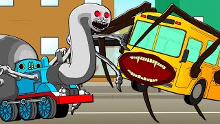 BUS EATER VS THOMAS THE TRAIN EXE! SCP Horror Cartoon Animation
