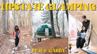 Glamping in a Geodome on the side of a mountain.