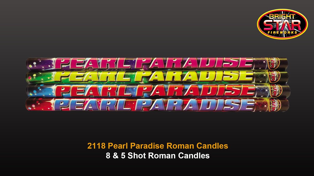 bright star fireworks 2118 pearl paradise 5 8 shot roman candles fire works 8