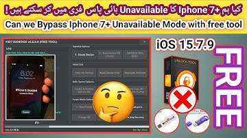 Iphone 7+ unavailable bypass failed by free Ramdisk Tool iOS 15.7.9 | Iphone 7+ icloud bypass free |