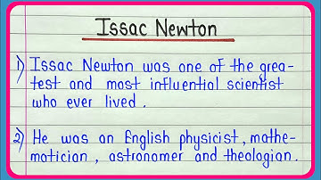 Issac Newton essay in english 10 lines || Essay on Newton 10 lines for students