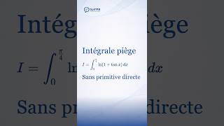 Intégrale difficile résolue avec un changement de variable astucieux | t = π/4 − x |Exercice corrigé