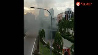 Explosions heard after car catches fire in CTE tunnel