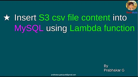 AWS Read CSV file data from S3 via Lambda function and insert into MySQL
