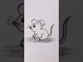 how to draw cute Rat 🐁🐀 drawing #shorts #art #drawing #trending #viral