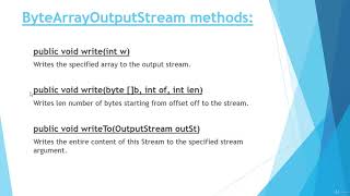 #69  ByteArrayOutputStream class