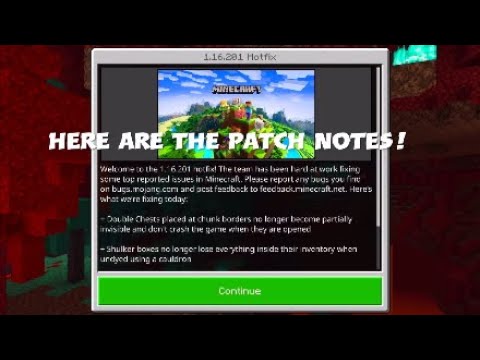 Minecraft Update 1.16.201 Patch Notes (Bedrock) - YouTube