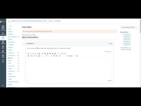 Quiz Introduction - Java One