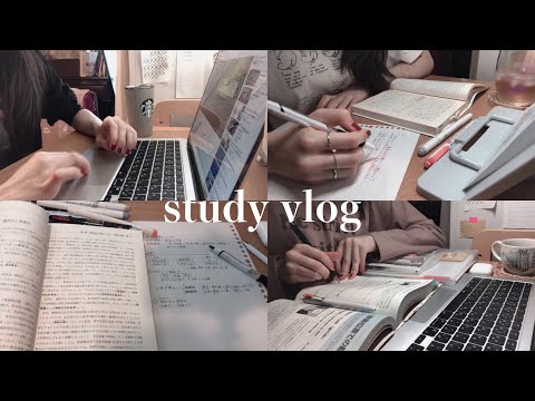 【study vlog】（ENG）早起きオタク大学生の勉強風景最新版をひたすら集めてみた🗒