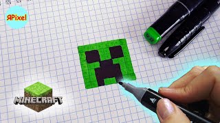 Как нарисовать по клеточкам КРИПЕРА ИЗ МАЙНКРАФТ #pixelart #92 КРИПЕР minecraft creeper