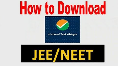How to download National Test Abhyas for JEE 2020/NEET 2020 Exam Preparation (Hindi)