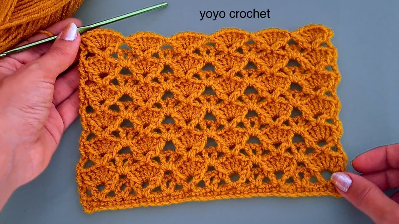 Ух ты, потрясающий 3D-узор крючком.