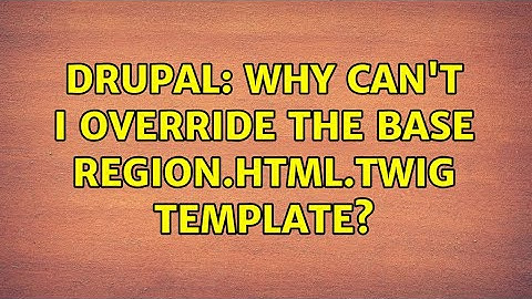 Drupal: Why can