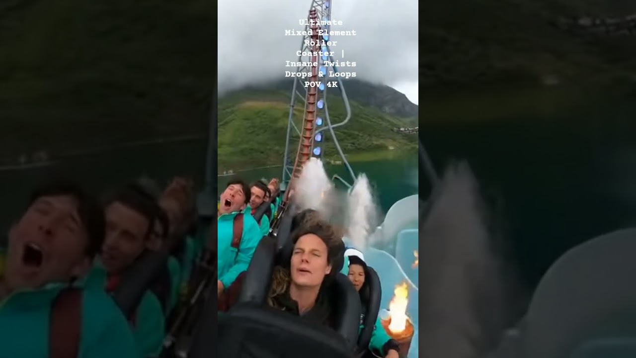 Ultimate Mixed Element Roller Coaster | Insane Twists Drops  Loops POV 4K