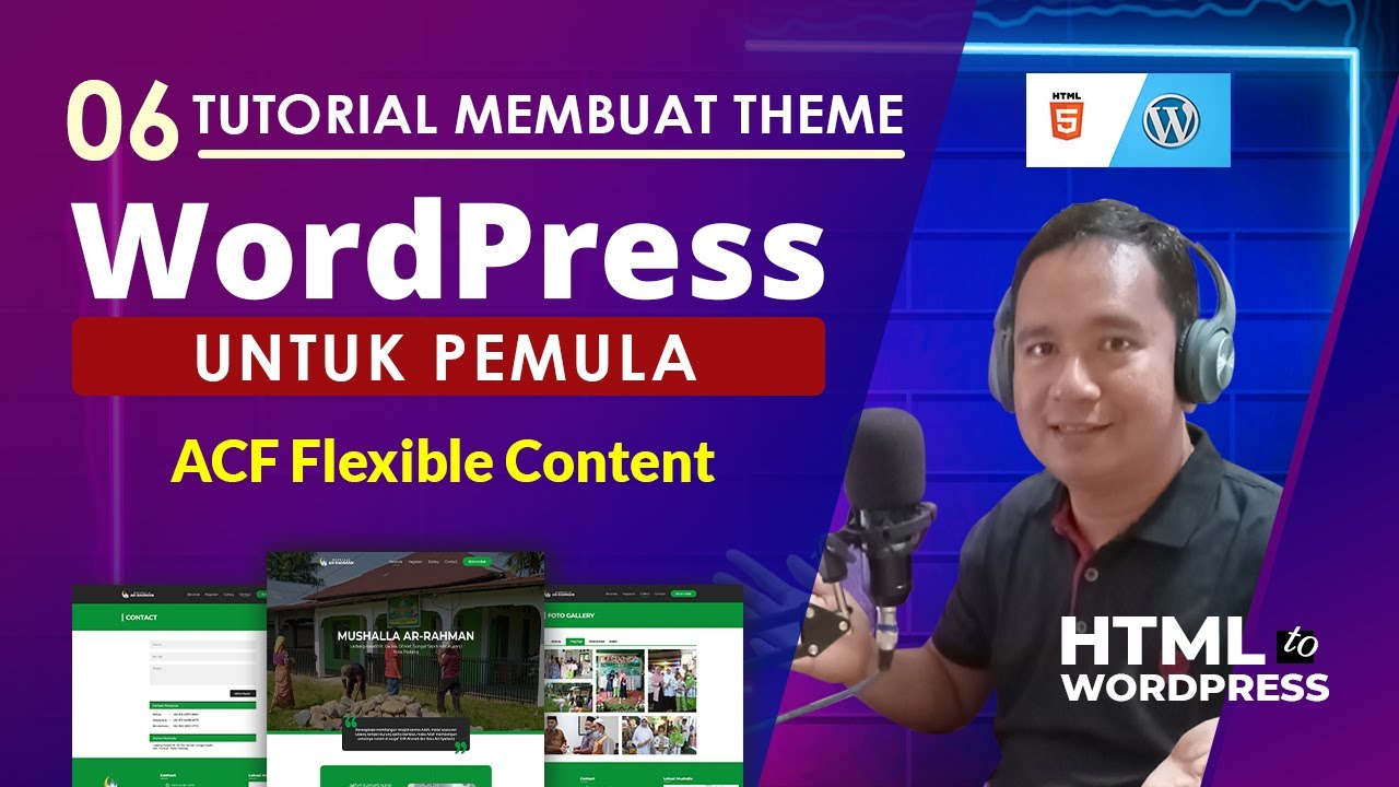 06. Cara membuat theme WordPress sendiri - ACF Flexible Content - YouTube