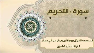 سورة التحريم بقراءة أبي جعفر|| عمرو شاهين