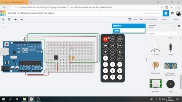 Tinkercad ile Arduino Bölüm 78 : Kumanda ile RGB Led Yakma