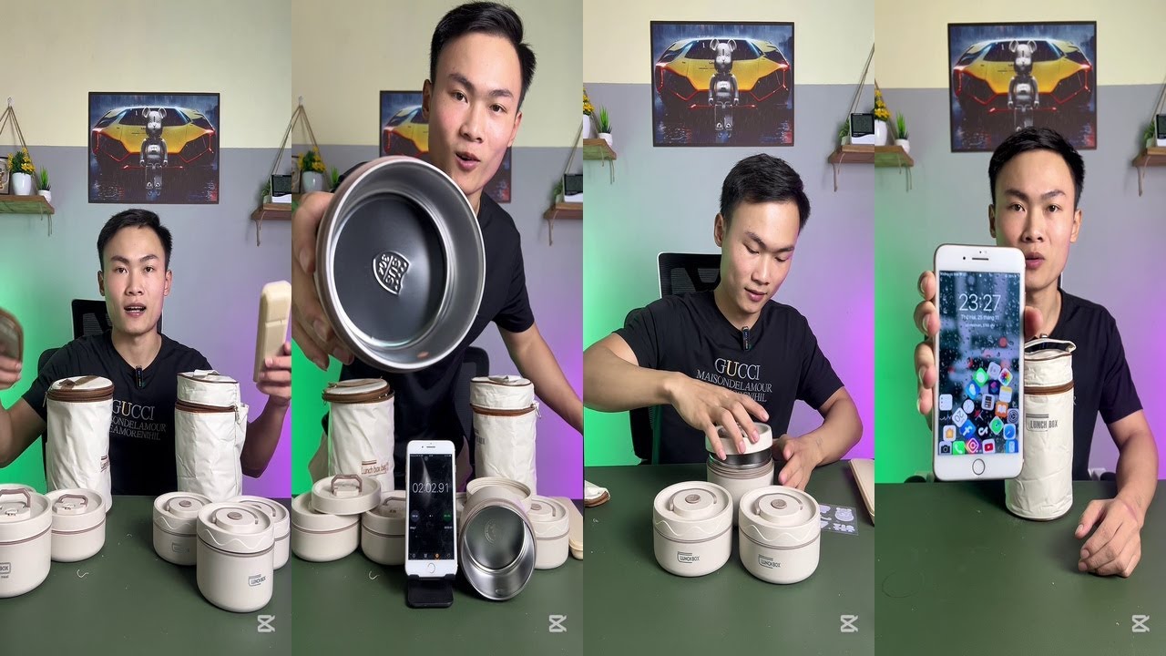 REVIEW HỘP CƠM GIỮ NHIỆT FANHOUSE CHUẨN INOX 304 GIỮ NHIỆT TỐT - YouTube