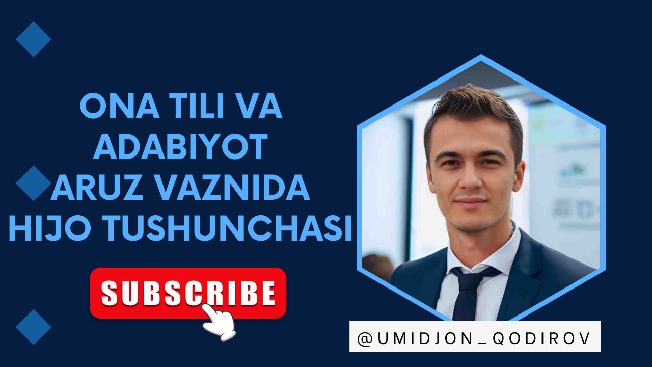 ADABIYOT. ARUZ VAZNIDA HIJO TUSHUNCHASI