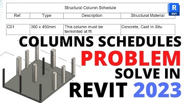 HOW TO ADD  COLUMN SCHEDULE IN REVIT 2023 - SOLUTION TO BIM