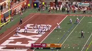Roughing The Passer Call Takes Away Texas Safety Vs Alabama