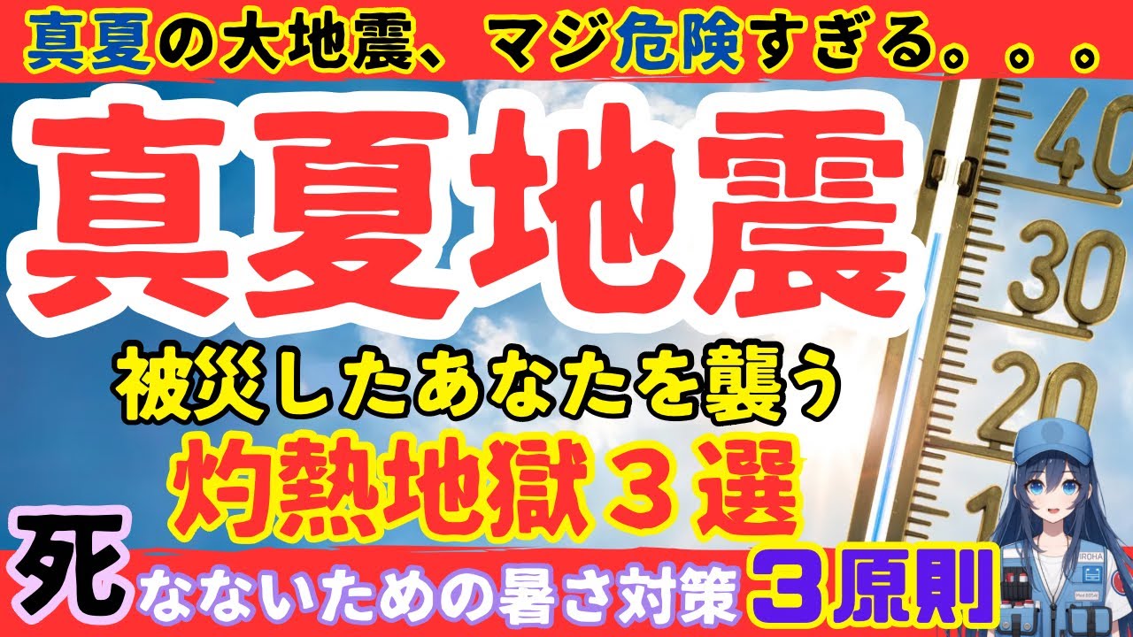 【暑さ対策】真夏の地震は本当にヤバい。停電中の暑さ対策３原則【健康防災備蓄】