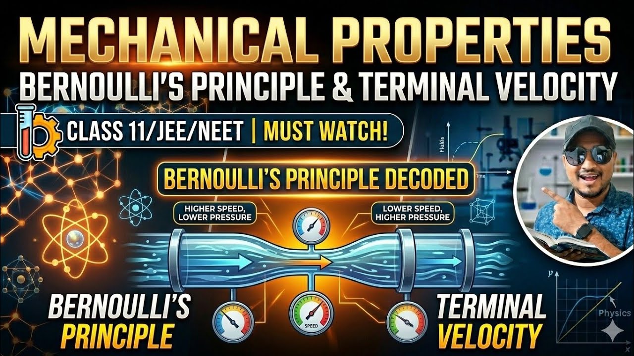 @Mechanical properties of fluid !! Bernoullis principle!! Science Horizon 