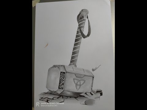 How to Draw Thor's Stormbreaker - YouTube