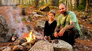 Tent Camping With My Daughter  Backcountry Hiking And Camping Near Lake