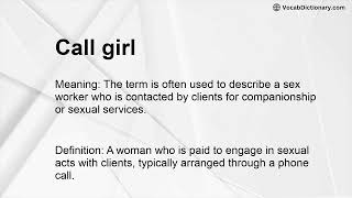Call girl Meaning