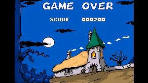 Game over Smurfs SNES