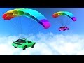 RACING WITH PARACHUTE CARS! (GTA 5 DLC)