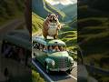 this dog on bus top #viral #ai #funnycartoo #funny #aivideo