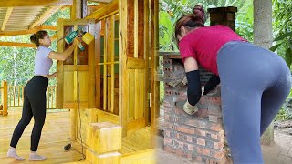 TIMELAPSE  Building Wooden House 2023  Building Farm Life  Building a House