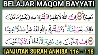 Download Lagu Belajar Bayyati Lengkap 5 Tingkatan pada Surah Annisa' 116- 118 MP3