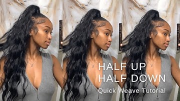 $20 Half up Half down | Quick weave tutorial | Ft.Bobbi boss hair