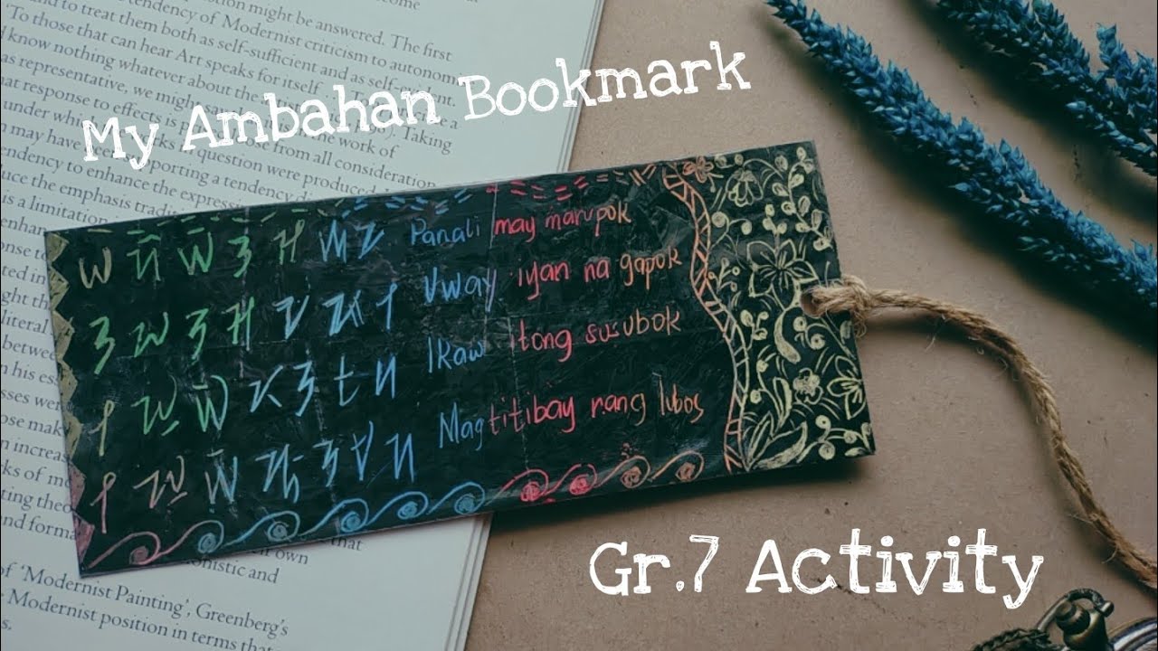 AMBAHAN bookmark (GR.7 ART activity) YouTube