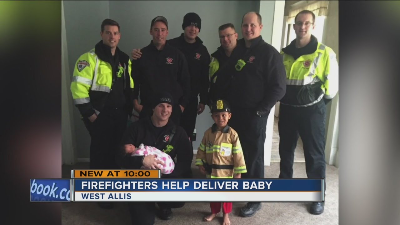 West Allis firefighters deliver baby, surprise family - YouTube