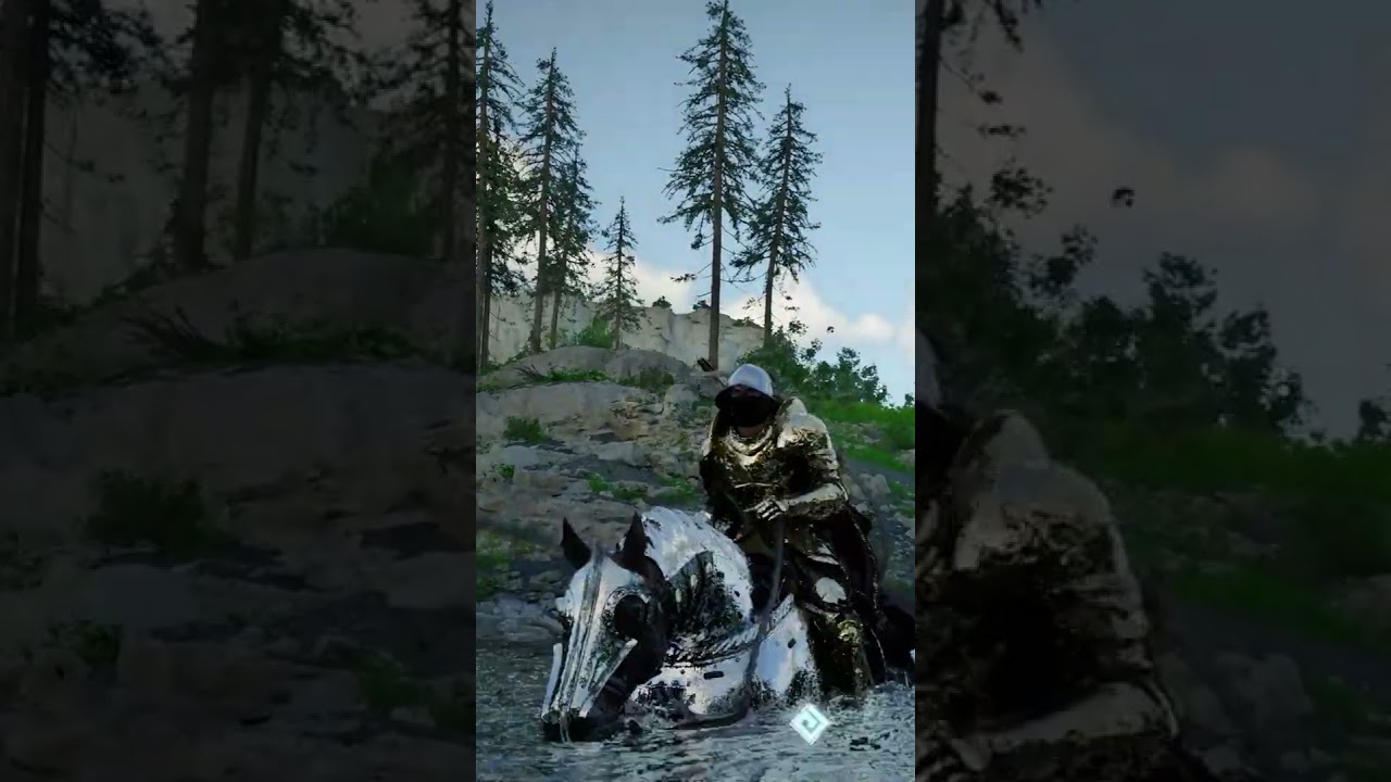 Crimson Desert Use Armored Horse Cross River with Hwando Sword #crimsondesertgameplay