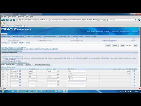 Create IExpenses in oracle R12 apps